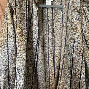 Beautiful Shiny Satin Floral Button Up